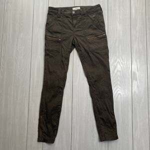 Joie Women's Denim French Army Green & Black Leopard Park Skinny Jeans Size 25
